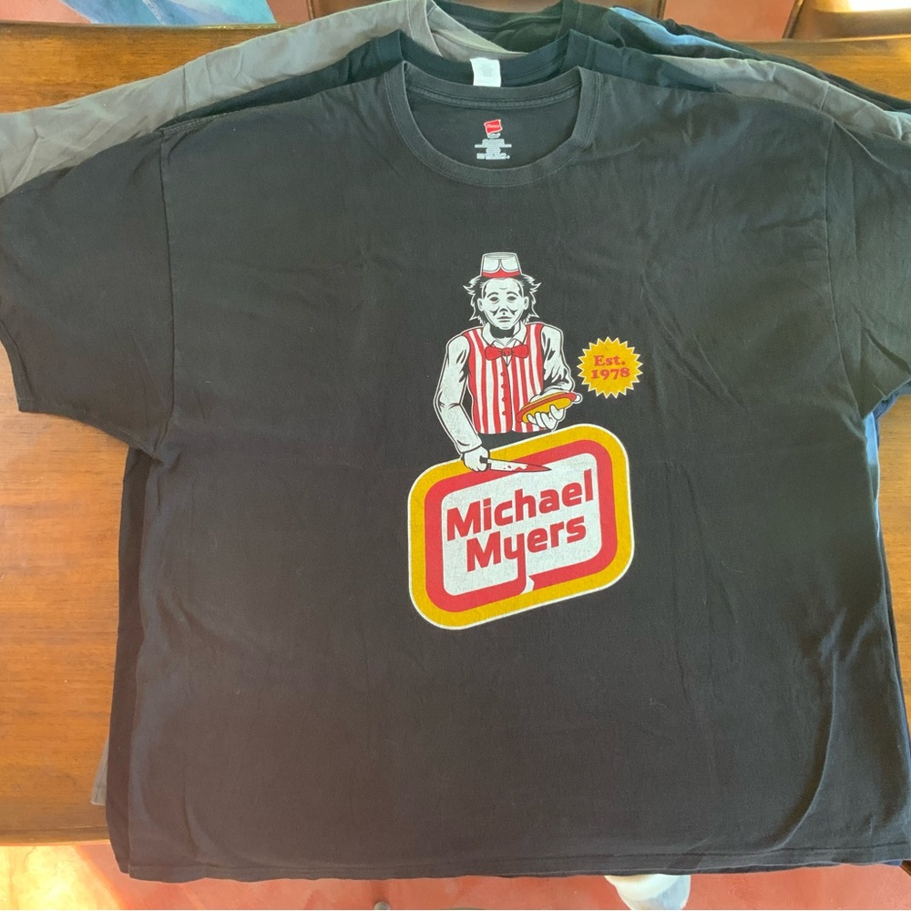 Halloween Michael Myers Oscar Mayer hot dogs pop culture graphic tee